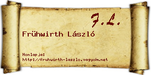 Frühwirth László névjegykártya